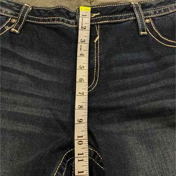 Vigoss Heritage Fit Stretch Rolled Hem Bling Pocket Jeans Plus Size‎ 24 - Picture 11 of 15